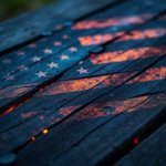 flaming flag background template