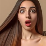 GENERAR IMAGEN DE MUJER CON PELO MARRON LARGO LACIO CON CARA DE