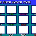 your birth month your blank
