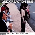 Happy Ending! | QUICK REACTION TIME; GUY PAYS ATTENTION! | image tagged in gifs,thief,good move,short reaction time,paying attention,happy ending | made w/ Imgflip video-to-gif maker