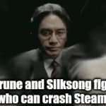 Ye | Deltarune and Silksong fighting to see who can crash Steam faster: | image tagged in gifs,deltarune,hollow knight | made w/ Imgflip video-to-gif maker