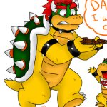 Bowser Running With Dishes