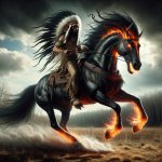 Chief Osceola riding Venom horse