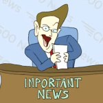 Fake man talking about poop jokes news