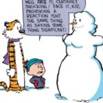 provoking a reaction isn't the same as saying something signific
