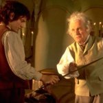 Frodo and Bilbo in Rivendell