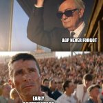 Ford vs ferrari | AGP NEVER FORGOT; EARLY CONTRIBUTORS | image tagged in ford vs ferrari | made w/ Imgflip meme maker