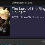 thp got in lord of th e rings online !!!!!! yipe!` meme