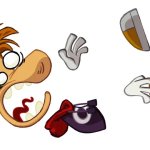 Rolling around the floor screaming Rayman