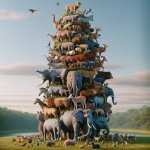 animal tower