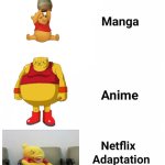 i couldn't find a better image for the Netflix adaptation | image tagged in netflix adaptation,winnie the pooh,waltdisney,disney,netflix | made w/ Imgflip meme maker