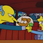 Mr Burns taking candy from a baby