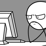 guy staring at computer