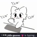 Little goonie is typing speech bubble GIF Template