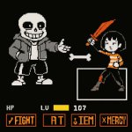 Sans fighting player (Undertale)
