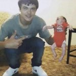 man holding baby meme