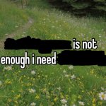 blank is not enough I need blank