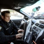 Cop on computer