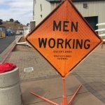 men working except john