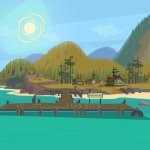 A full front view of the island in the morning In Camp Wawanakwa