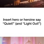 Who tells Bowser to be quiet?