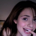 Girl biting finger reaction