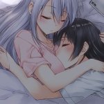 Cuddling in bed