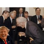 Laughing Trump and others meme