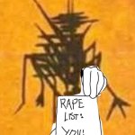 Rape list template