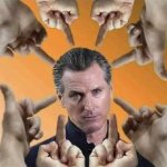 Gavin Newsom gets middle finger