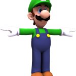 Luigi T-pose