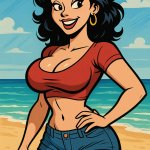 Busty Beach Gal