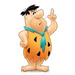 Fred Flintstone points
