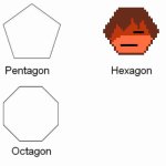 Pentagon, Hexagon, Octagon, X template