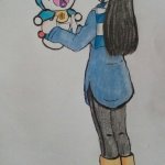 Anime Girl Meets Little Baby Doraemon
