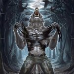 Alpha wolf tearing off shirt