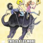 Freak Brothers riding an Armadillo