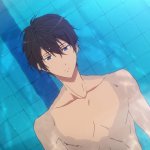 Haru swimming