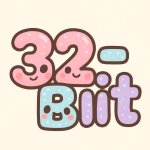 cute chibi text that says “32-Bit"