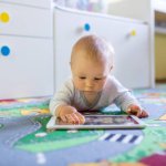 Kid playing tablet