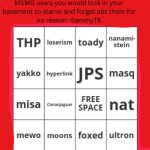 SammyTK bingo meme