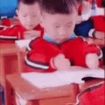 Boy studying GIF Template