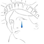 crying statue of liberty