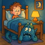 monster under bed scared of the child