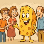 cheese talking to people