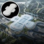 Chinese train station that looks like sanitary pad
