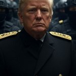 Donald Trump dictator secret police masked guns authoritarian