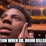 SPOILER ALERT | MY REACTION WHEN DR. DOOM KILLED THANOS | image tagged in gifs,marvel,avengers | made w/ Imgflip video-to-gif maker