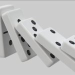 Falling dominoes