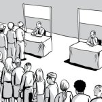 long line of people